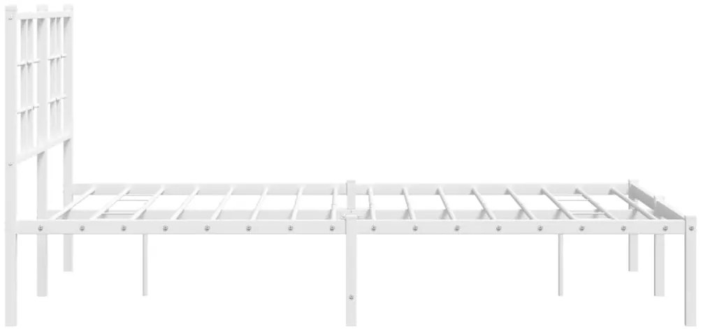 Estrutura de cama com cabeceira 120x200 cm metal branco