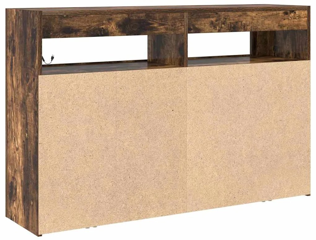 Buffet Carvalho Defumado Madeira Engenhada 116 x 30 x 75 cm