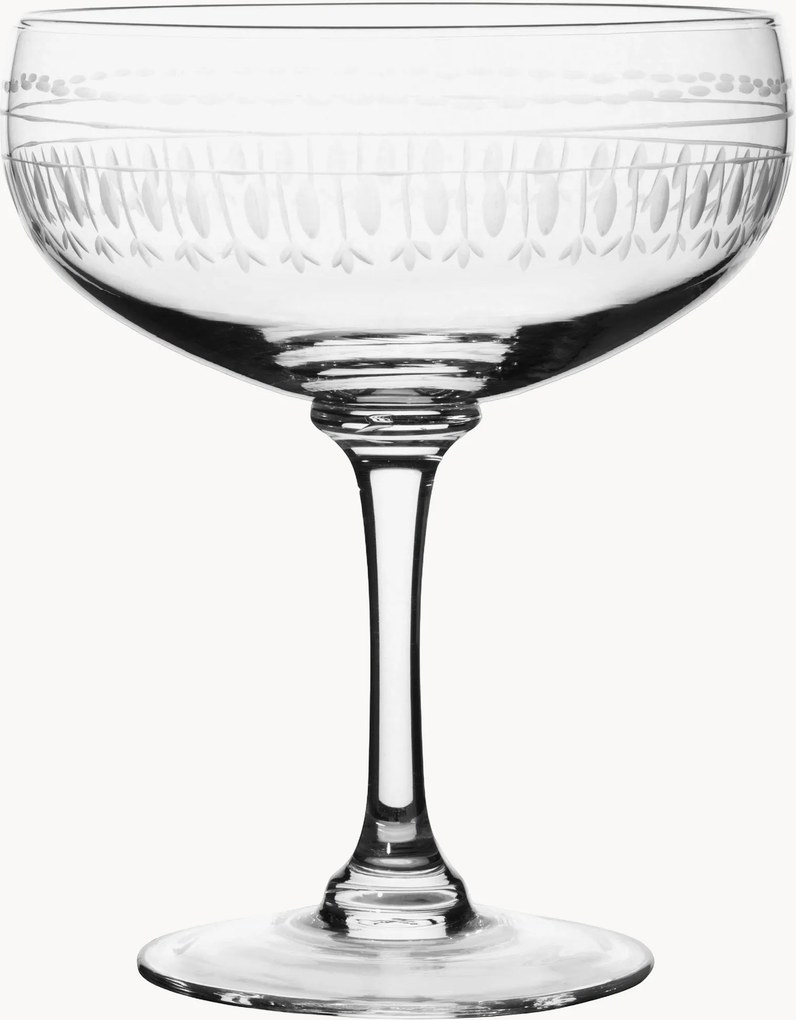 Copos de cocktail em cristal artesanal Ovals, conjunto de 2