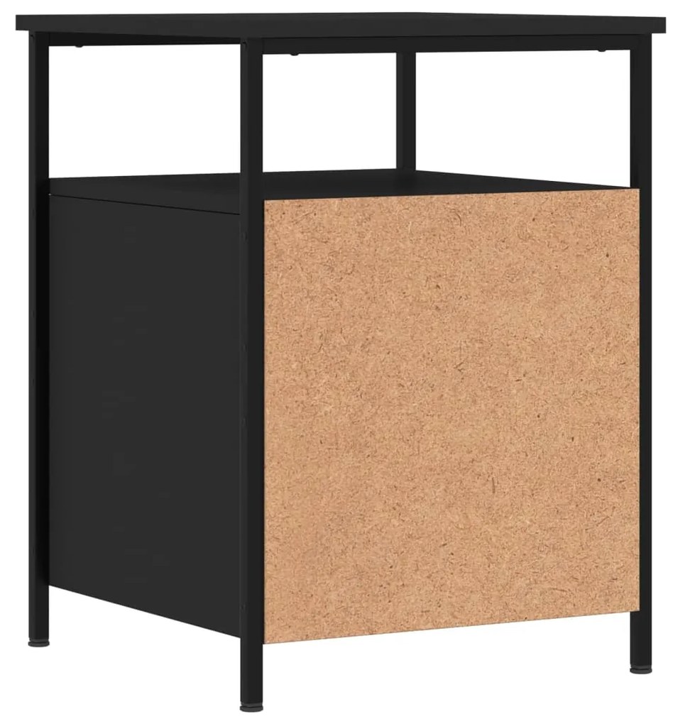 Conjunto de 2 Mesas de Cabeceira - Preto - 44x45x60 cm
