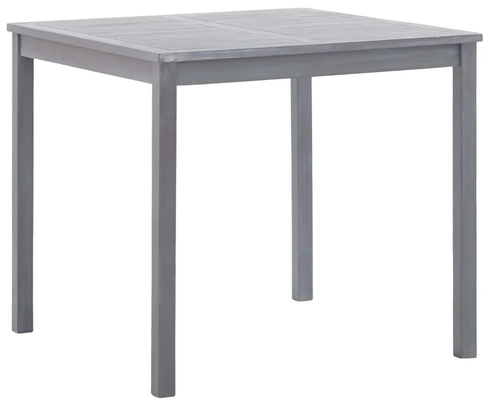 vidaXL Mesa de jardim 80x80x74 cm madeira de acácia maciça cinzento