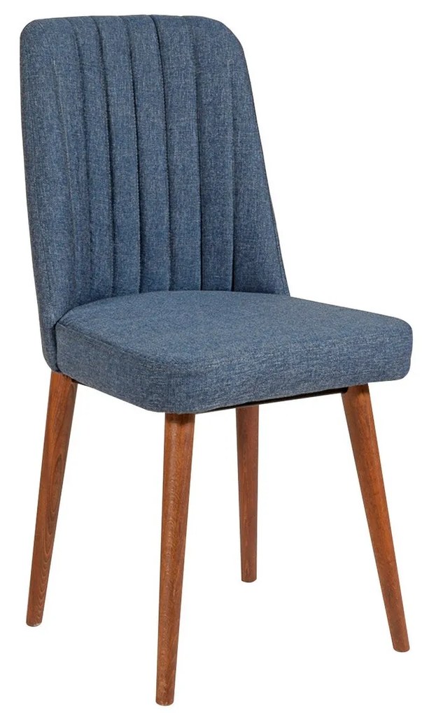 Conjunto de Mesa de Jantar Extensível e Cadeiras Vina – Nogueira e Azu