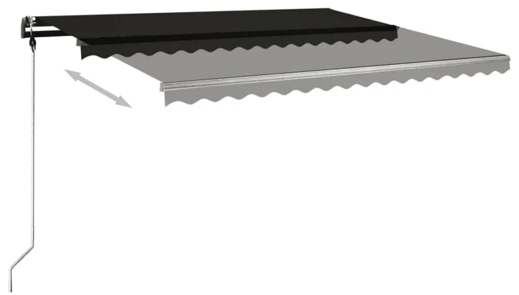 Toldo retrátil manual independente 400x350 cm antracite