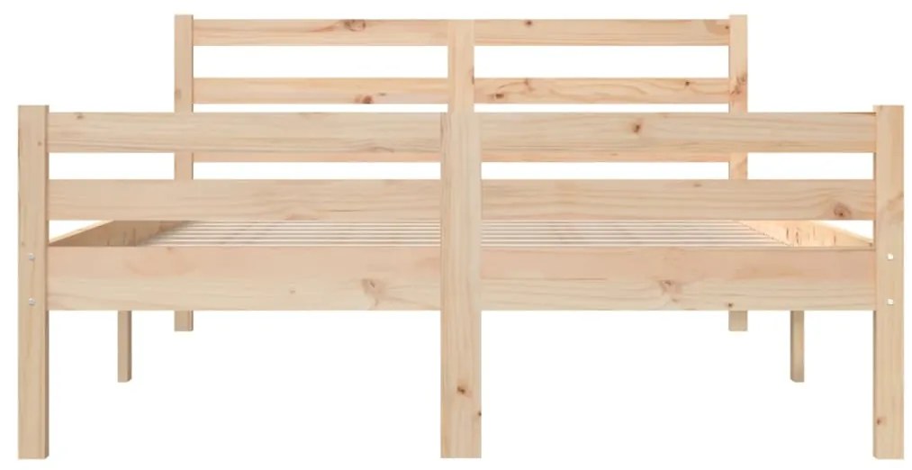 Estrutura de cama 140x190 cm madeira maciça