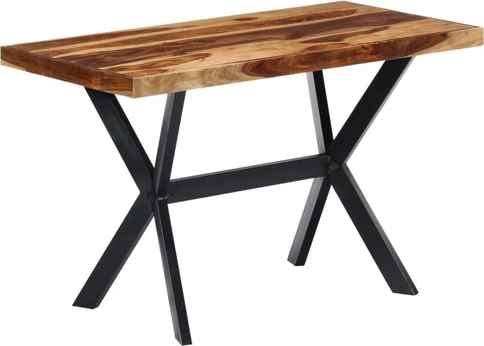 vidaXL Mesa de jantar 120x60x75 cm madeira de acácia maciça