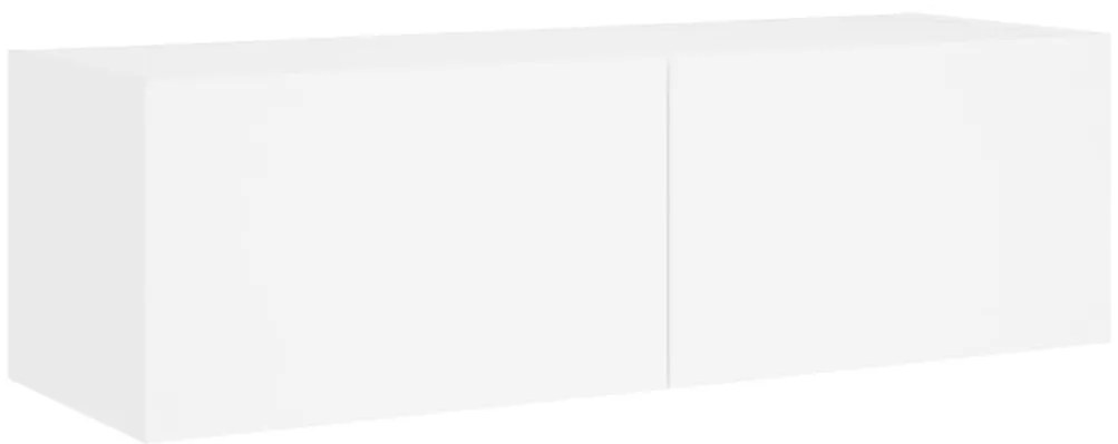 3 pcs móveis de parede para TV com luzes LED branco