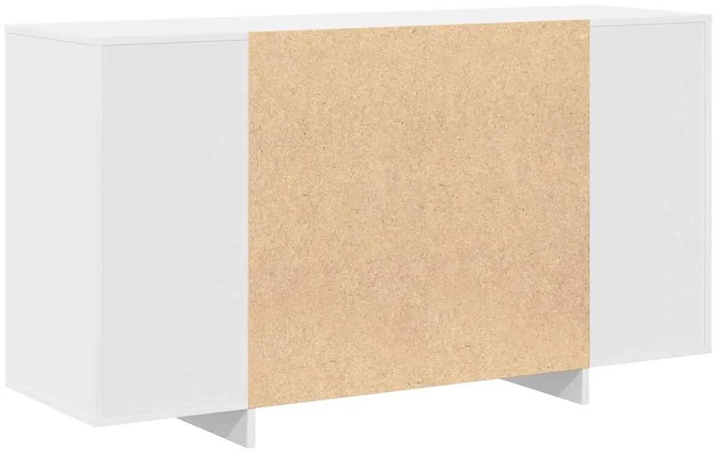 Buffet Branco Branco Madeira 135 x 41 x 75 cm Buffet Branco