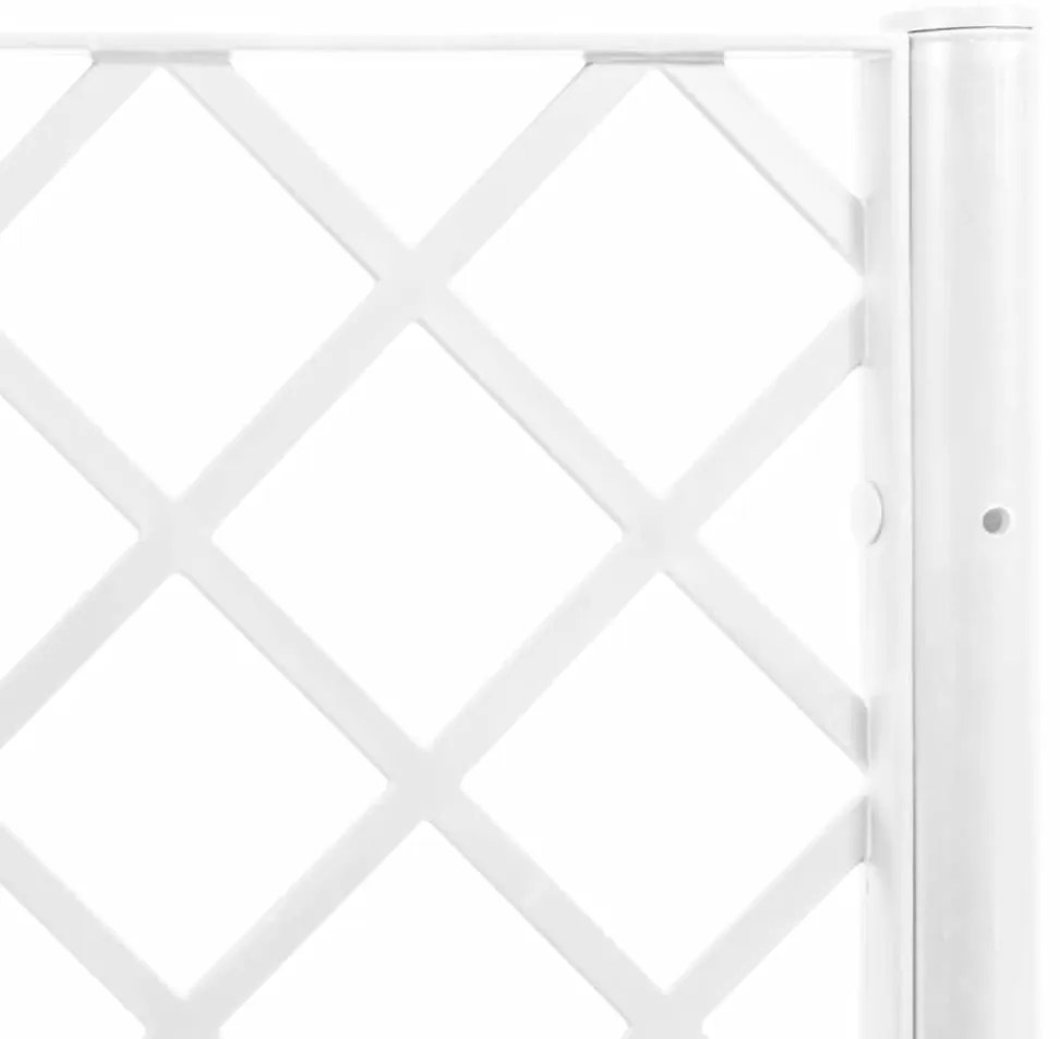 Vaso/floreira de jardim c/ treliça 160x40x142 cm PP branco