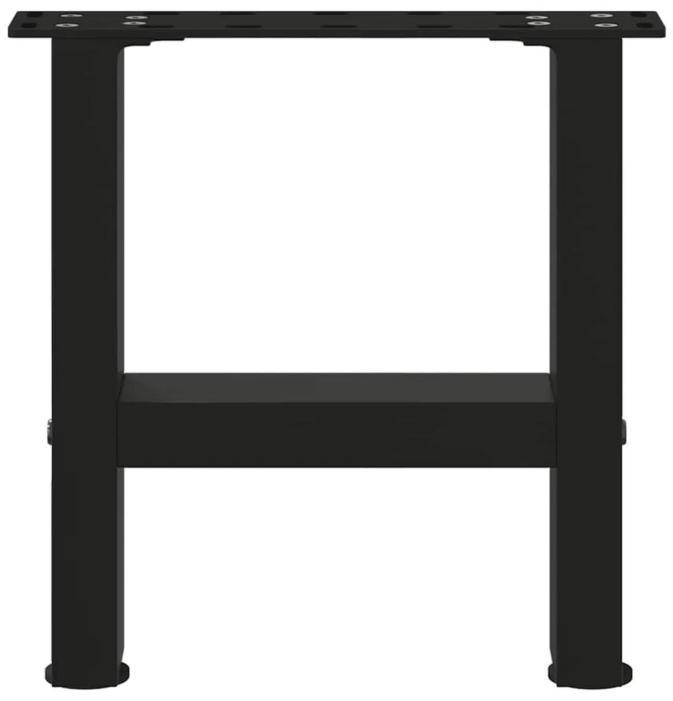Pés para mesa de centro pretos 2 peças 30x(30-31) cm aço