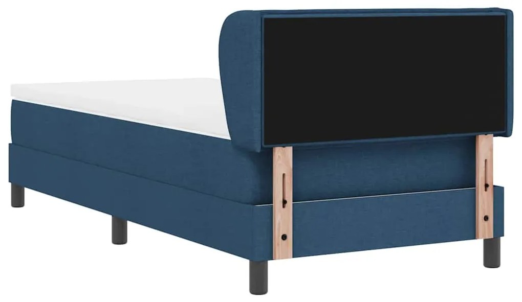 Cama Box com Colchão vidaXL Azul 100x200 cm Tecido
