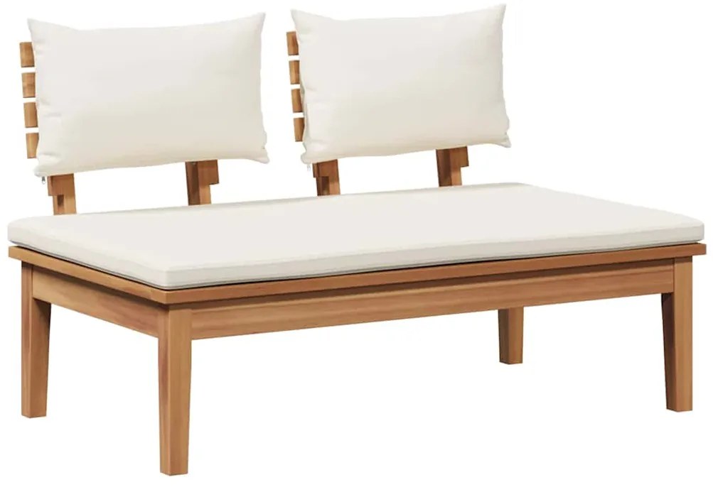 Conjunto de Jardim com 4 Peças e Almofadas - Madeira Sólida de Teak