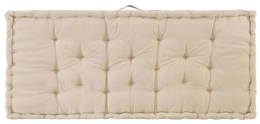 Almofadões p/ sofá de paletes 2 pcs algodão bege