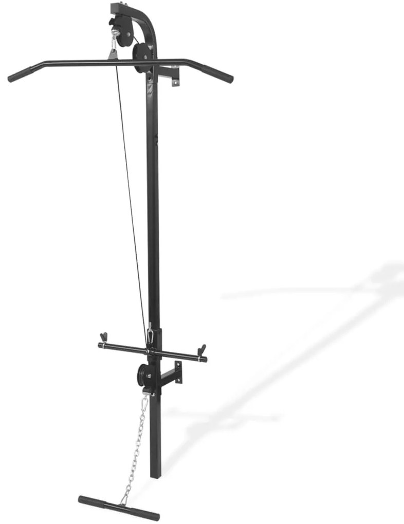 91369 vidaXL Equipamento de exercícios p/ montar na parede com 2 roldanas