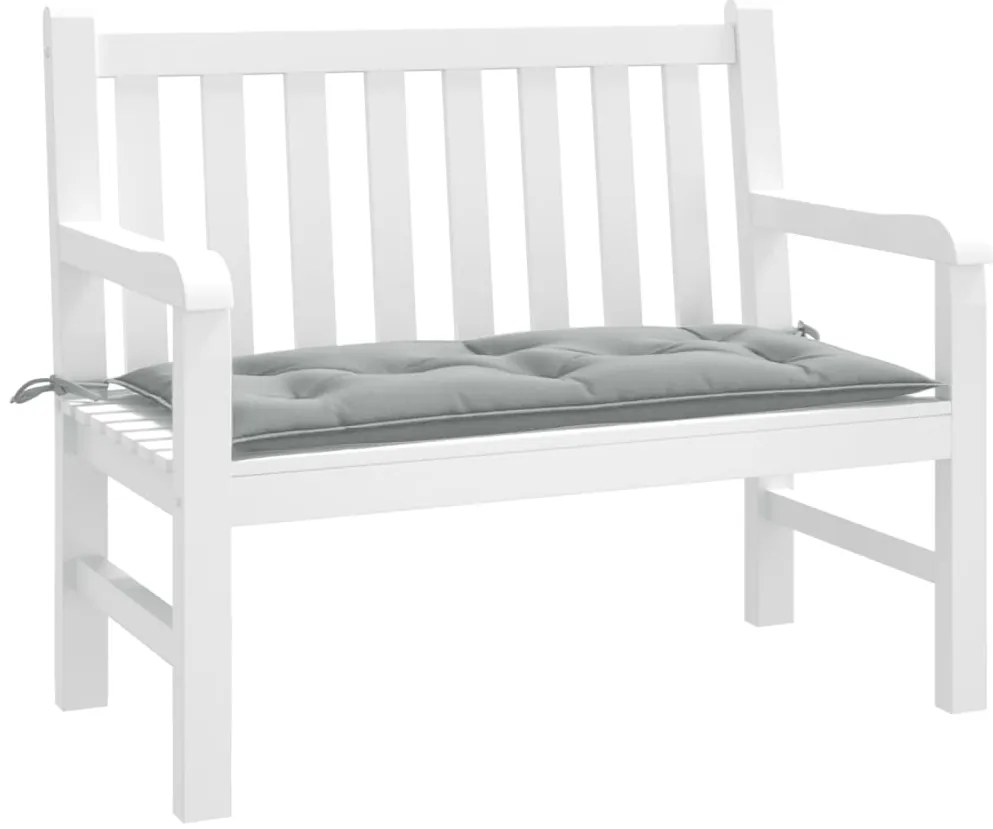Almofadão banco jardim 100x50x7cm mesclado tecido cinza-claro