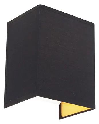 Candeeiro de parede moderno preto e dourado - Vete Moderno