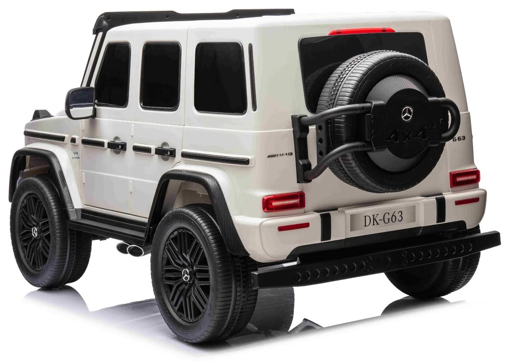 Carro elétrico para crianças Mercedes-Benz G63 AMG 4x4² 2 lugares 12V, Leitor MP3 com entrada USB/AUX, Rodas Borracha com suspensão, Bancos em pele, C