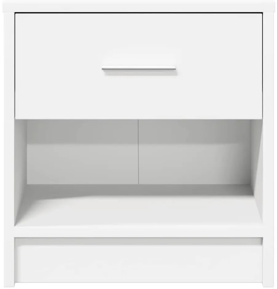 Mesas de cabeceira 2 pcs com gaveta 39x28x41 cm branco