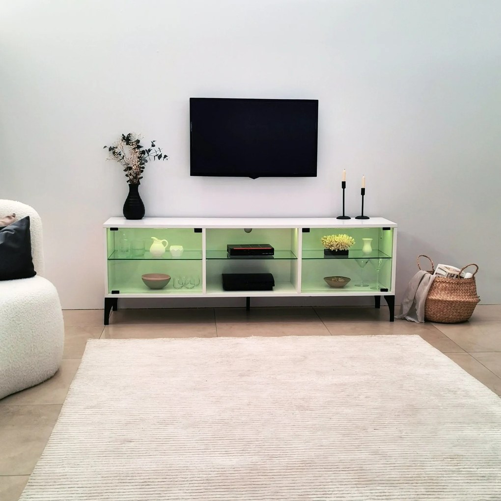 Móvel TV Tokyo – Branco – 160 cm x 55 cm x 35 cm