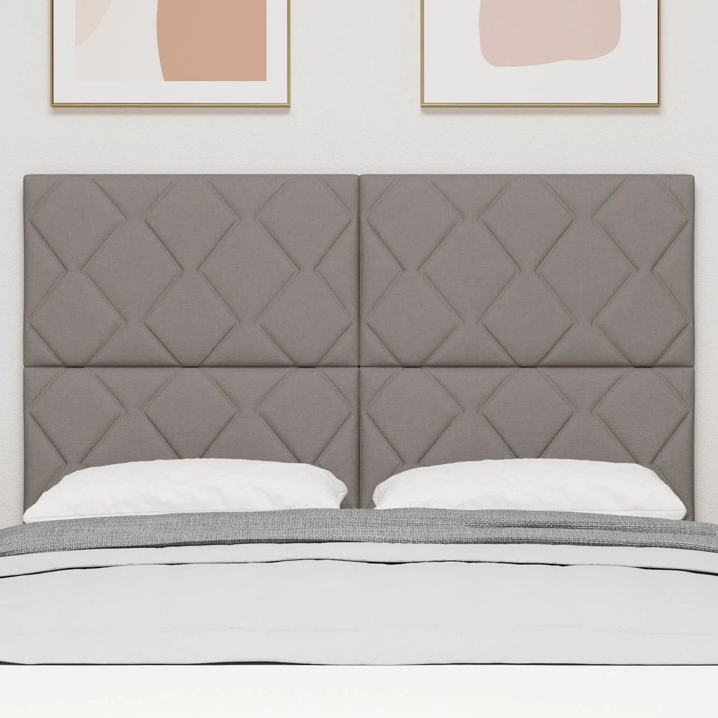 Cabeceira Design de Blocos em Diamante Taupe 160 cm Tecido