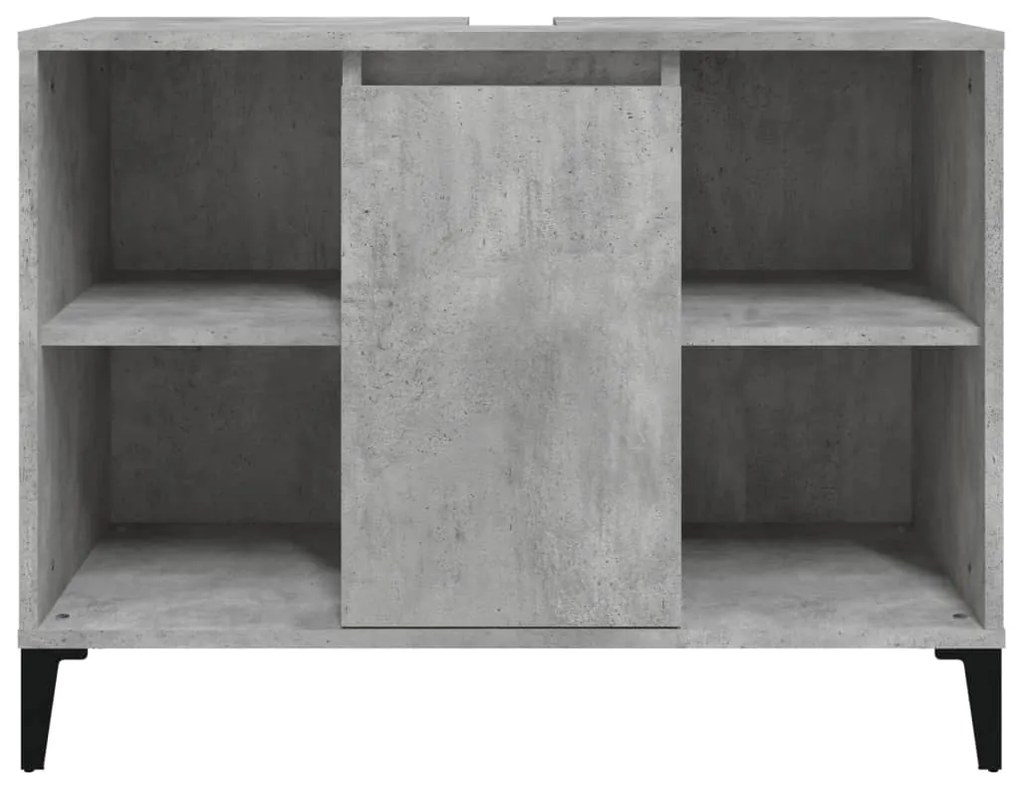 Móvel p/ lavatório 80x33x60 cm derivados madeira cinza cimento