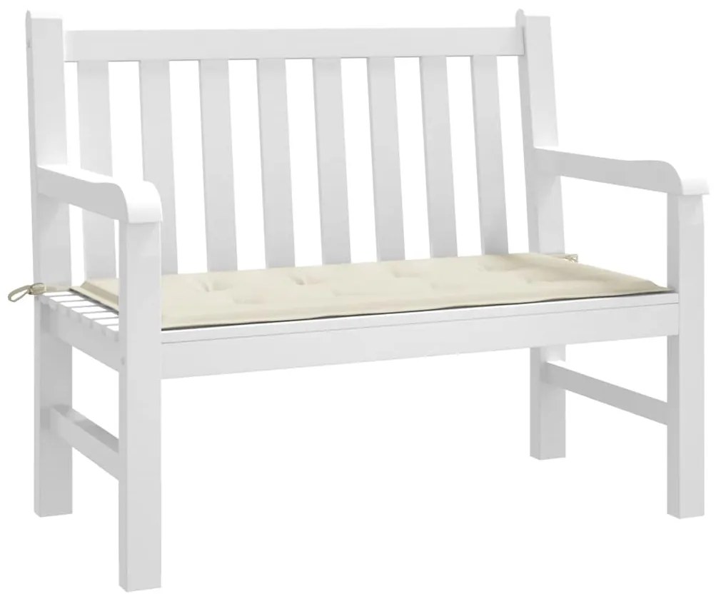 Almofadão p/ banco de jardim 100x50x4cm tecido oxford creme