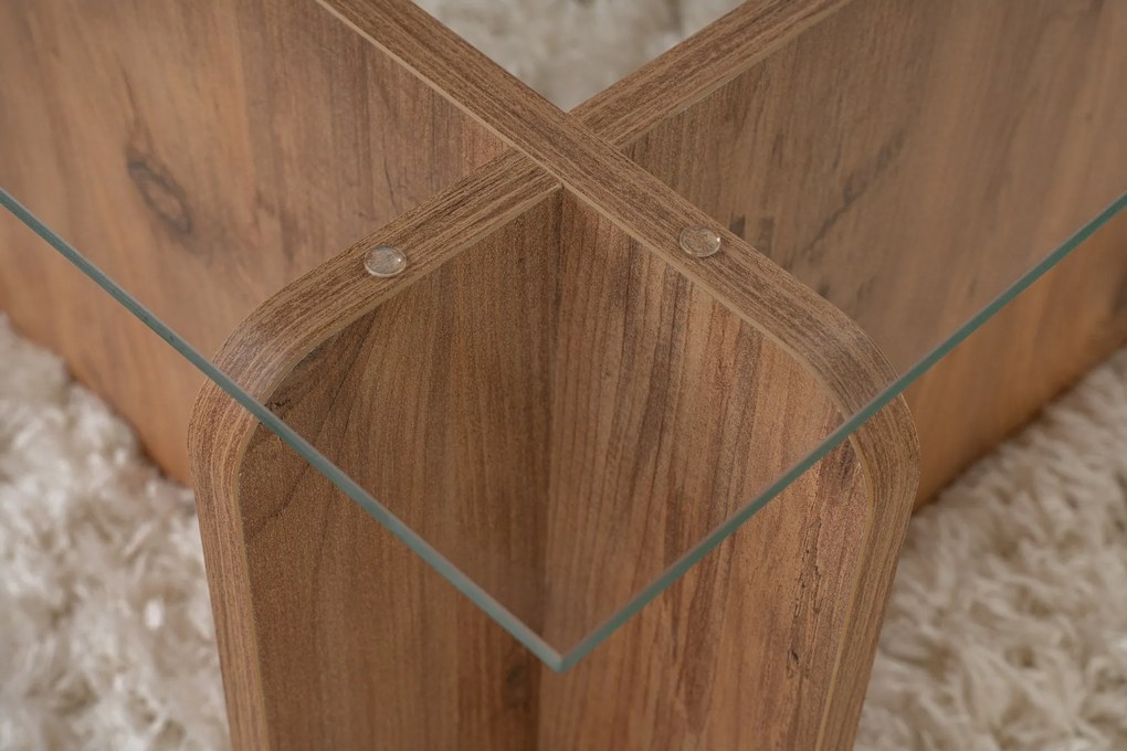 Mesa de Café Flavio - Pinho Atlântico - 105x30x65 cm