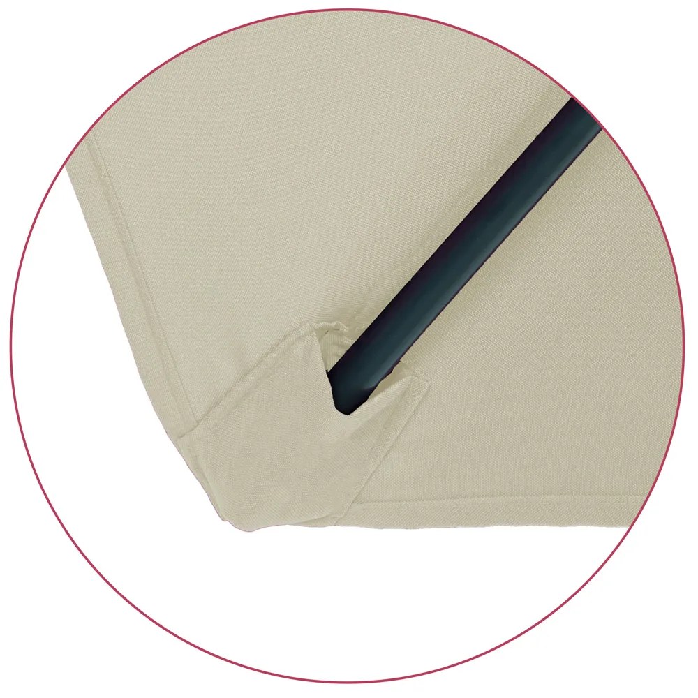 Guarda-sol em alumínio Ø300 cm Proteção UV 80+ bege