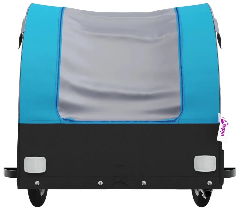 Reboque para bicicleta 45 kg ferro preto e azul