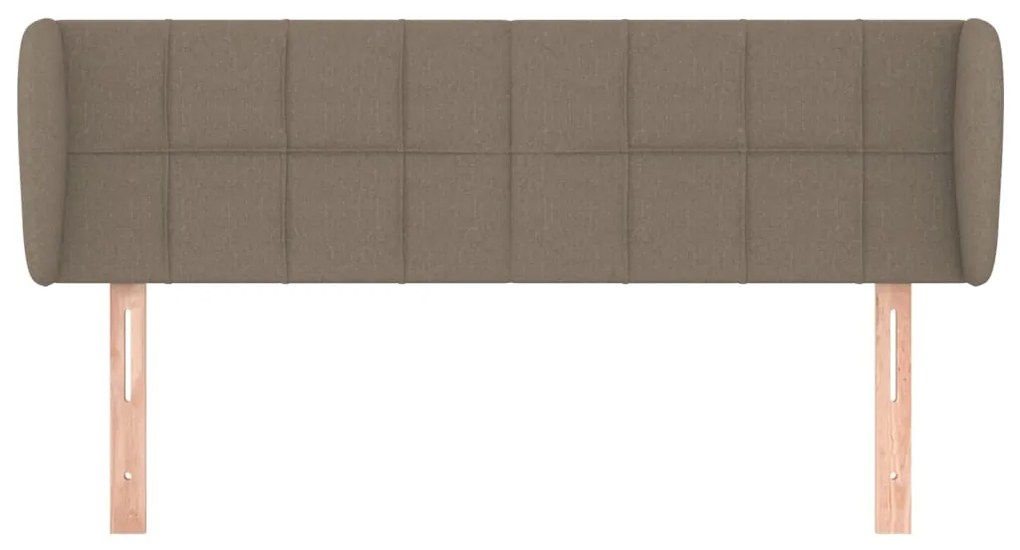 Cabeceira cama abas tecido 147x23x78/88 cm cinzento-acastanhado