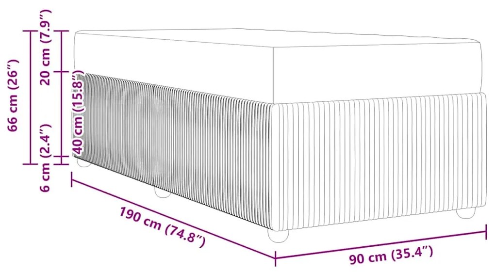 Estrutura de cama com colchão Cinzento escuro 90 x 190 cm