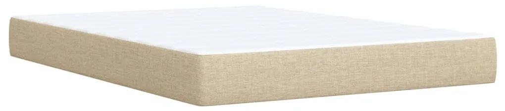 Cama com molas/colchão 160x200 cm tecido cor creme
