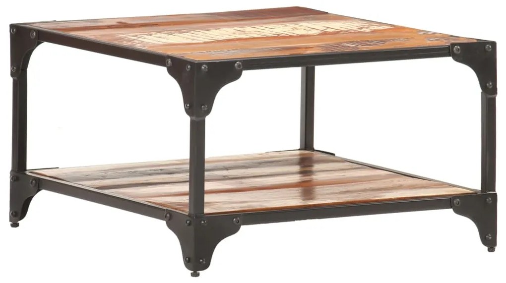 Mesa de centro 60x60x35 cm madeira recuperada maciça