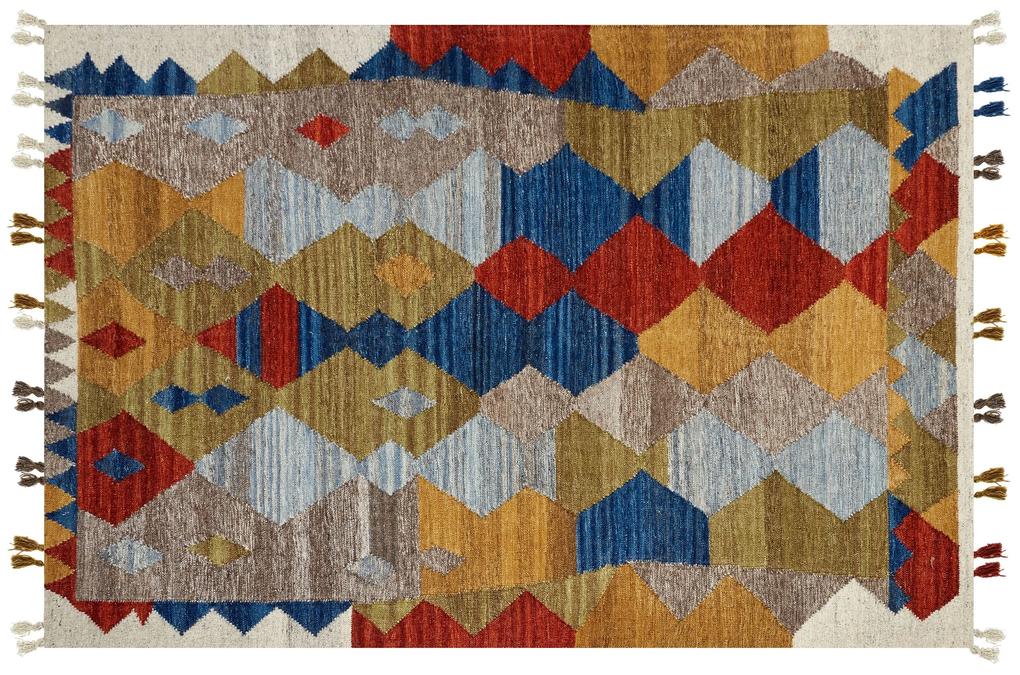 Tapete Kilim em lã multicolor 200 x 300 cm ARZAKAN Beliani