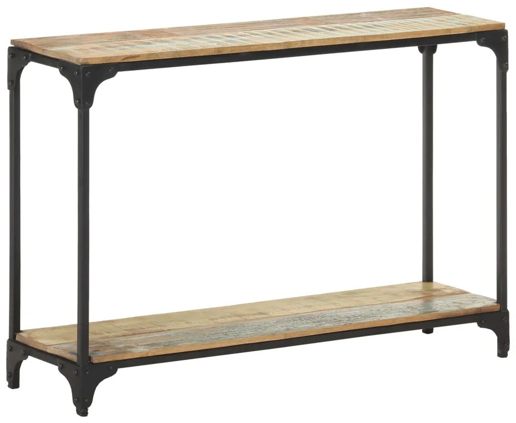 Mesa consola 110x30x75 cm madeira recuperada maciça
