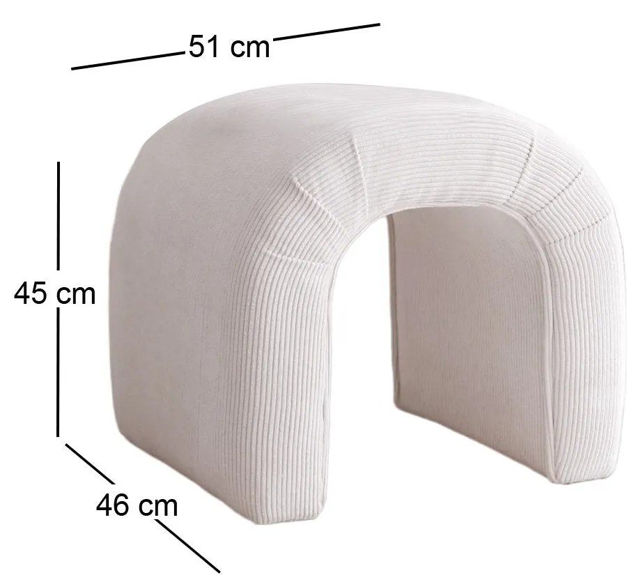 Pouffe Nu – Branco – 51 x 45 x 46 cm