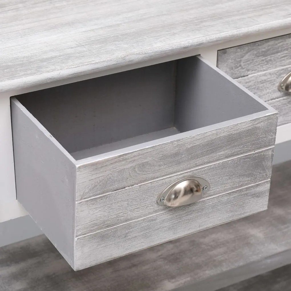 Aparador estilo antigo 115x30x76 cm madeira cinzento