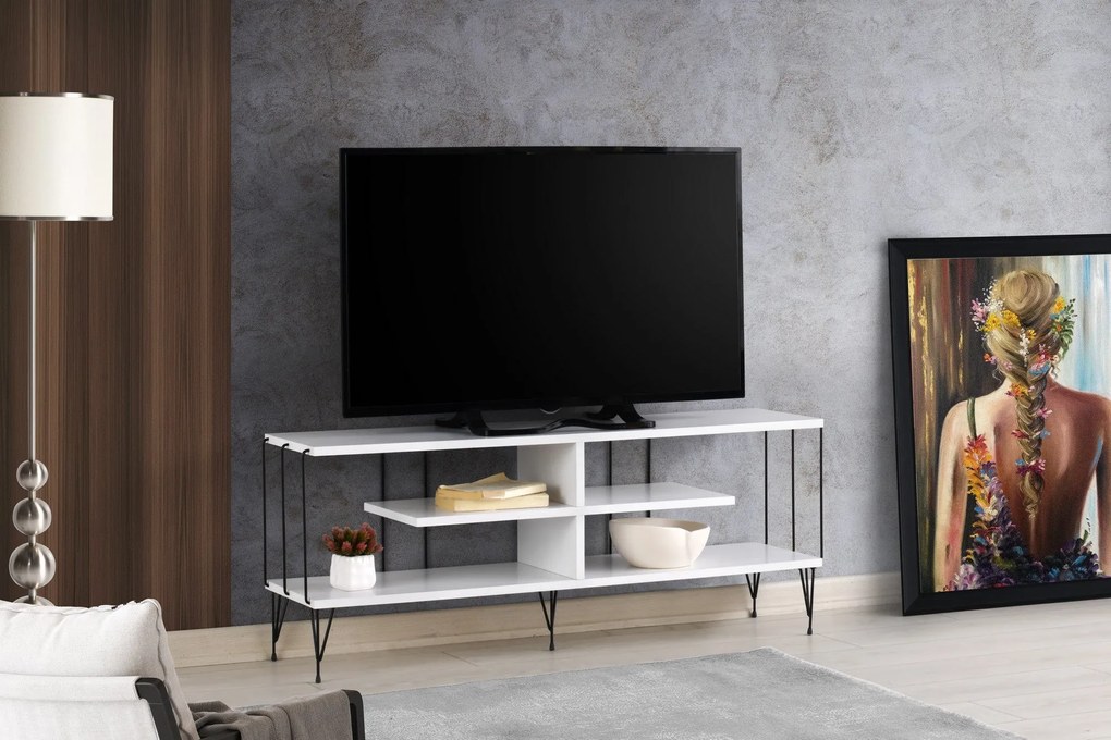 Móvel TV Eze – Branco – 120 cm x 44,5 cm x 30 cm