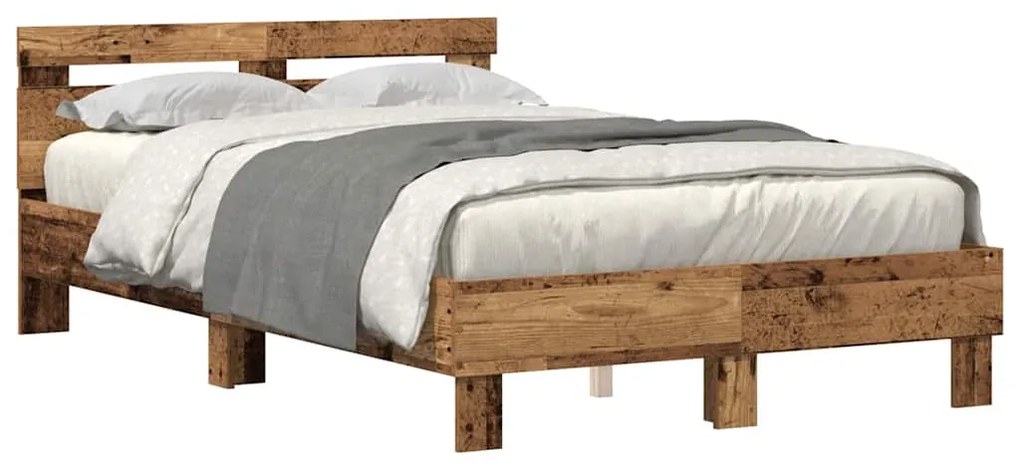 Estrutura de Cama de Madeira Natural Madeira sólida 120 x 200 cm