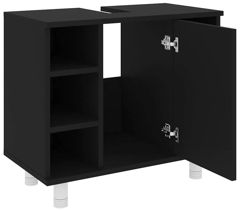 Móvel de Lavatório Luce de 60cm - Preto - Design Moderno