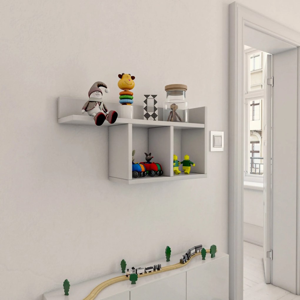 Prateleira de Parede Room – Branco – 72 cm x 37 cm x 18 cm