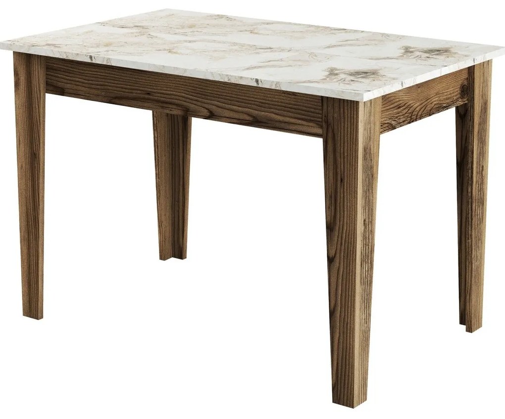 Mesa de Cozinha Kiev – Nogueira e Branco – 110x75x72 cm
