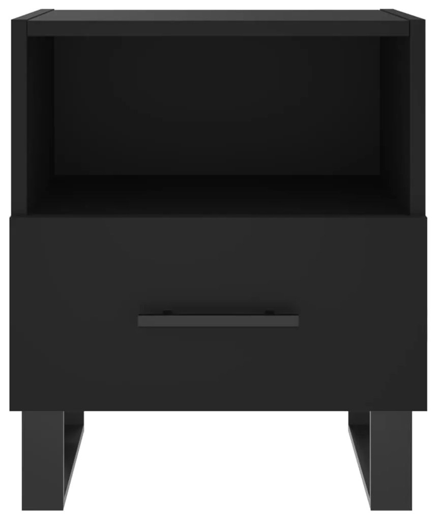 Mesas de cabeceira 2 pcs 40x35x47,5 cm deriv. de madeira preto