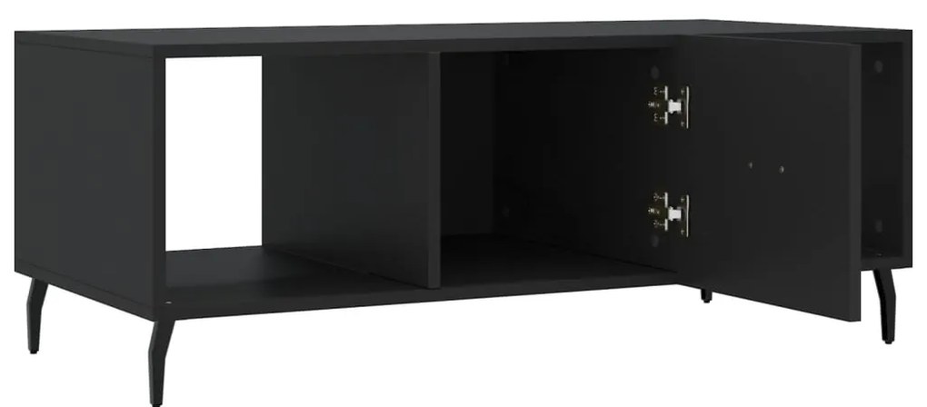 Mesa de centro 102x50x40 cm madeira processada preto