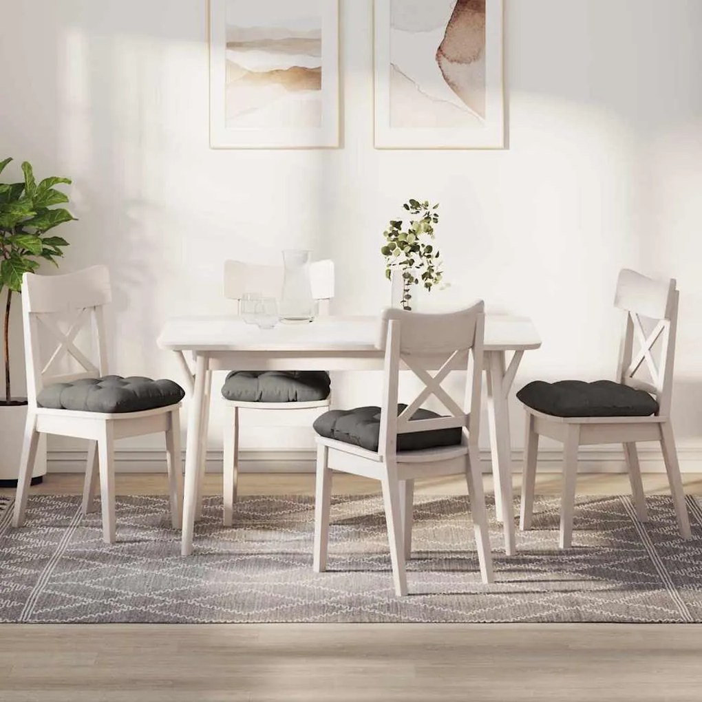 vidaXL Almofadas de Assento 4 pcs Cinzento-claro 45 x 45 cm