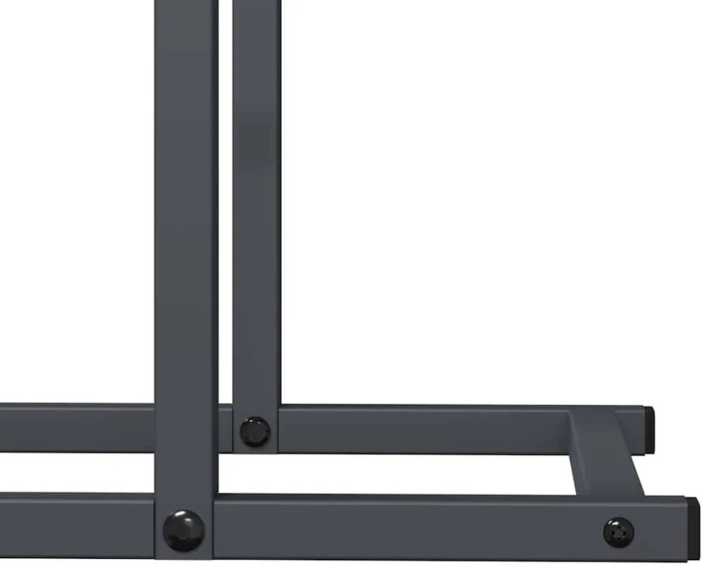 Suporte para lenha 80x25x90 cm aço laminado a frio antracite