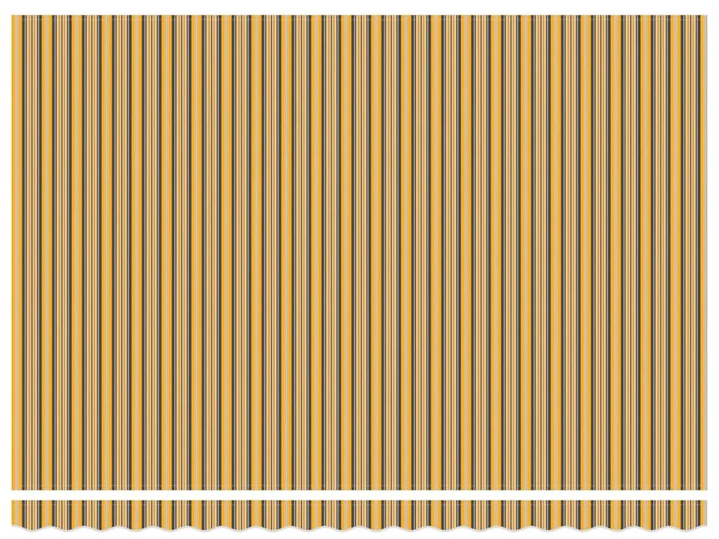 Toldo Retrátil Automático com Listras Multicoloridas LED 450x300 cm