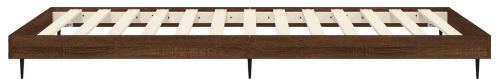 Estrutura cama s/ colchão derivados madeira carvalho castanho