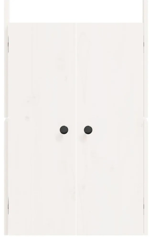 Portas cozinha p/ exterior 2 pcs 50x9x82 cm pinho maciço branco