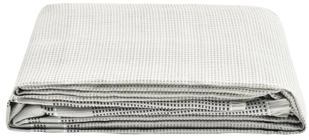 vidaXL Tapete de campismo para tenda 400x300 cm cinzento