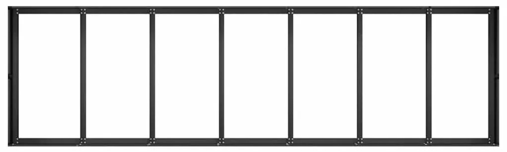 Vaso/floreira 280x80x40 cm aço preto